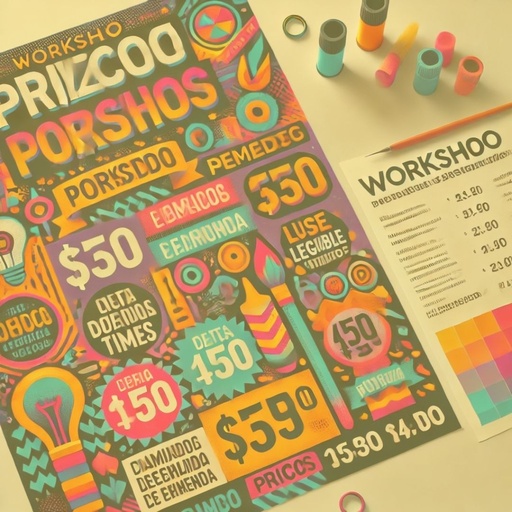 Cartel precio hora taller